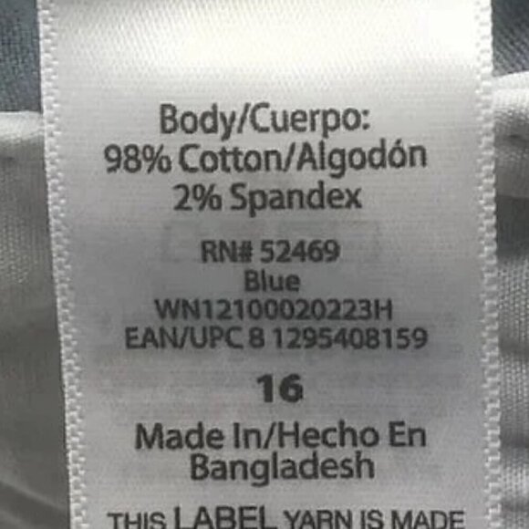 Wonder Nation Cotton Flat Front Adjustable Waist Blue Boys Short Size 16 NWT - Picture 10 of 10